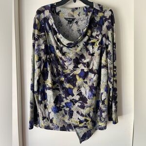 Simply Vera Vera Wang Multicolor Floral Shirt
